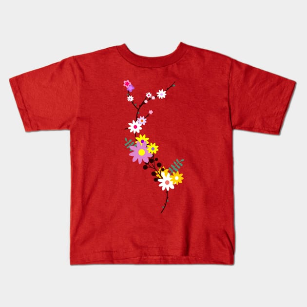 Traditional Chinese inspired pattern Kids T-Shirt by Mandz11